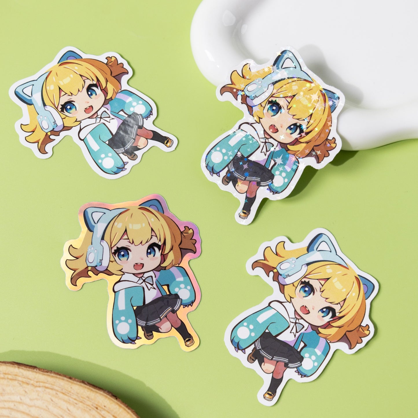 Custom Holographic Holographic Broken Point  stickers