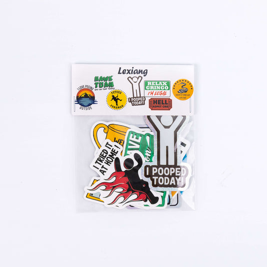 Custom vinyl sticker pack with OPP bag packaging