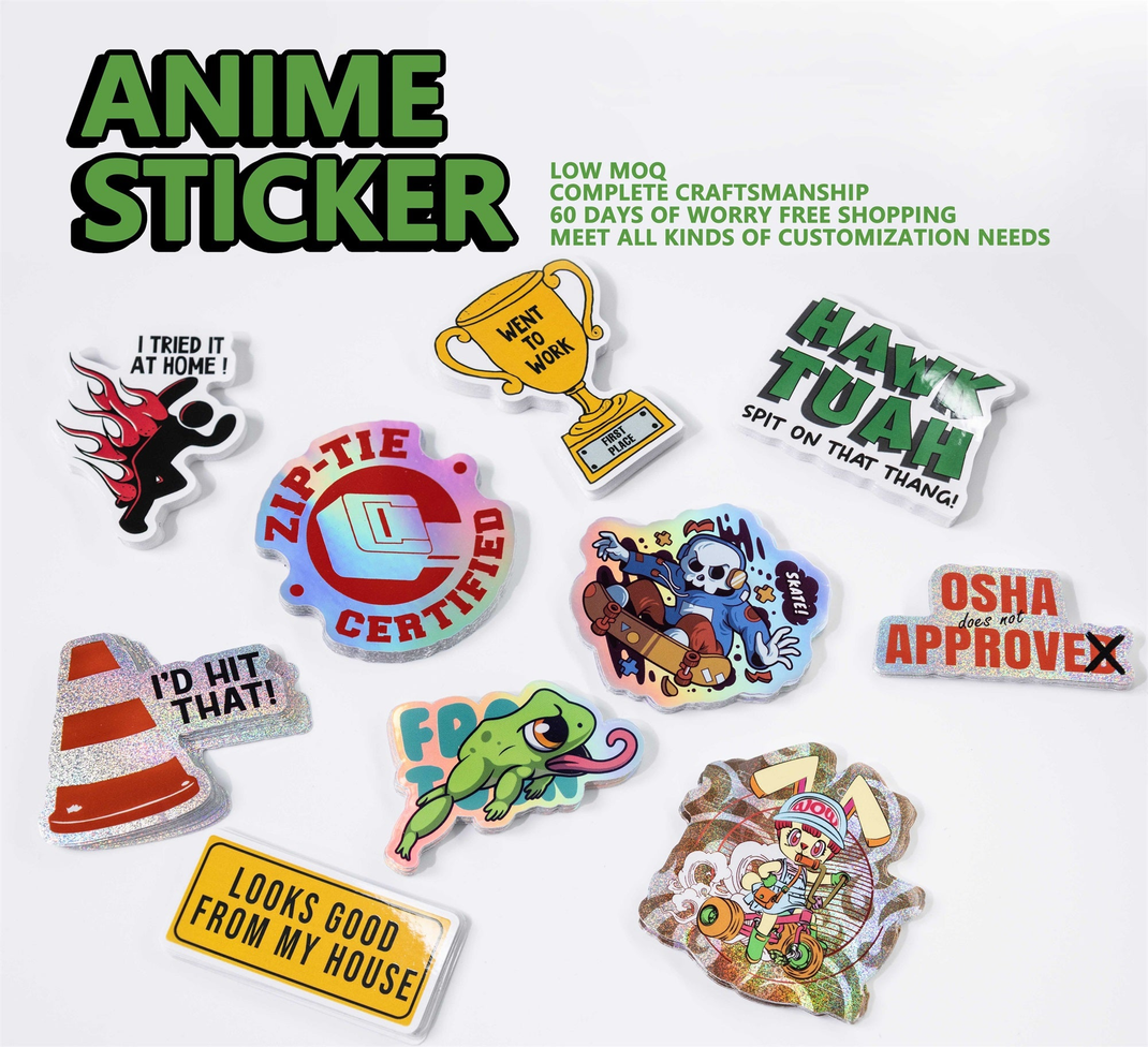 Custom vinyl stickers with waterproof material and personalized designs