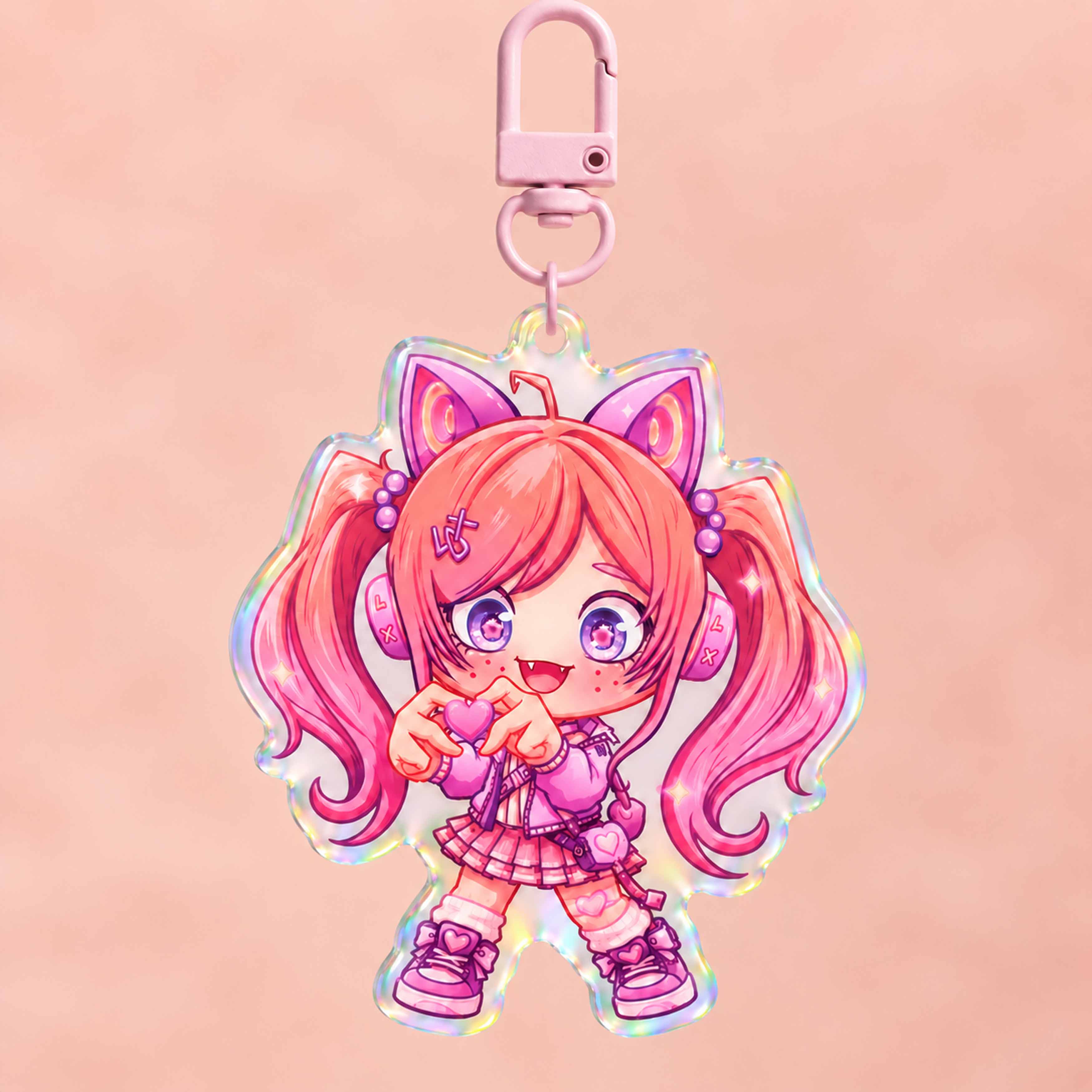 Custom Opaque Holographic Acrylic Keychains – LXacrylic