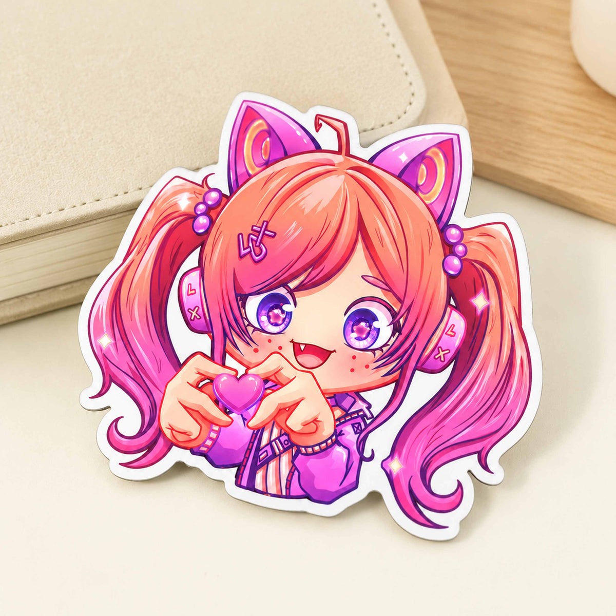 Custom cartoon girl fridge magnet, cute anime ultra-thin magnetic sticker, gift decor