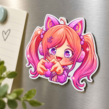Ultra-thin opaque custom fridge magnet, 2D anime girl magnetic sticker, fridge decorative gift