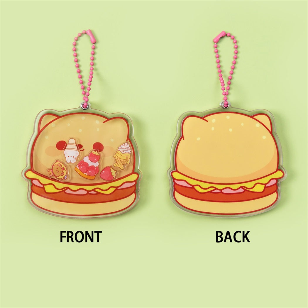 Openable shaker acrylic keychain with personalized artwork