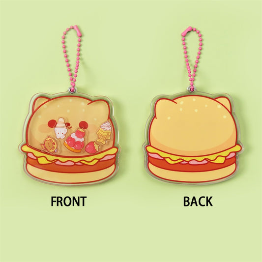 Openable shaker acrylic keychain with personalized artwork
