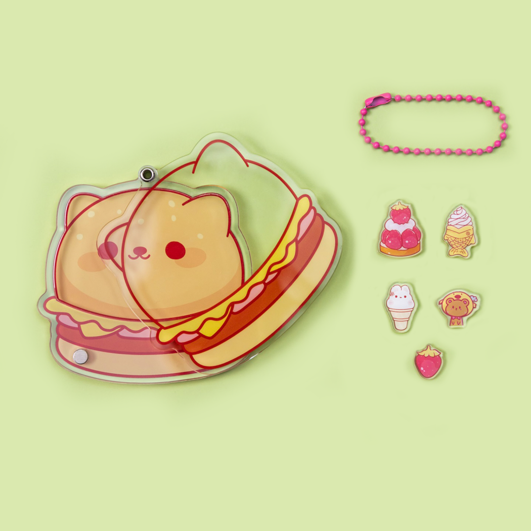 Custom Openable Replaceable Shaker Keychain