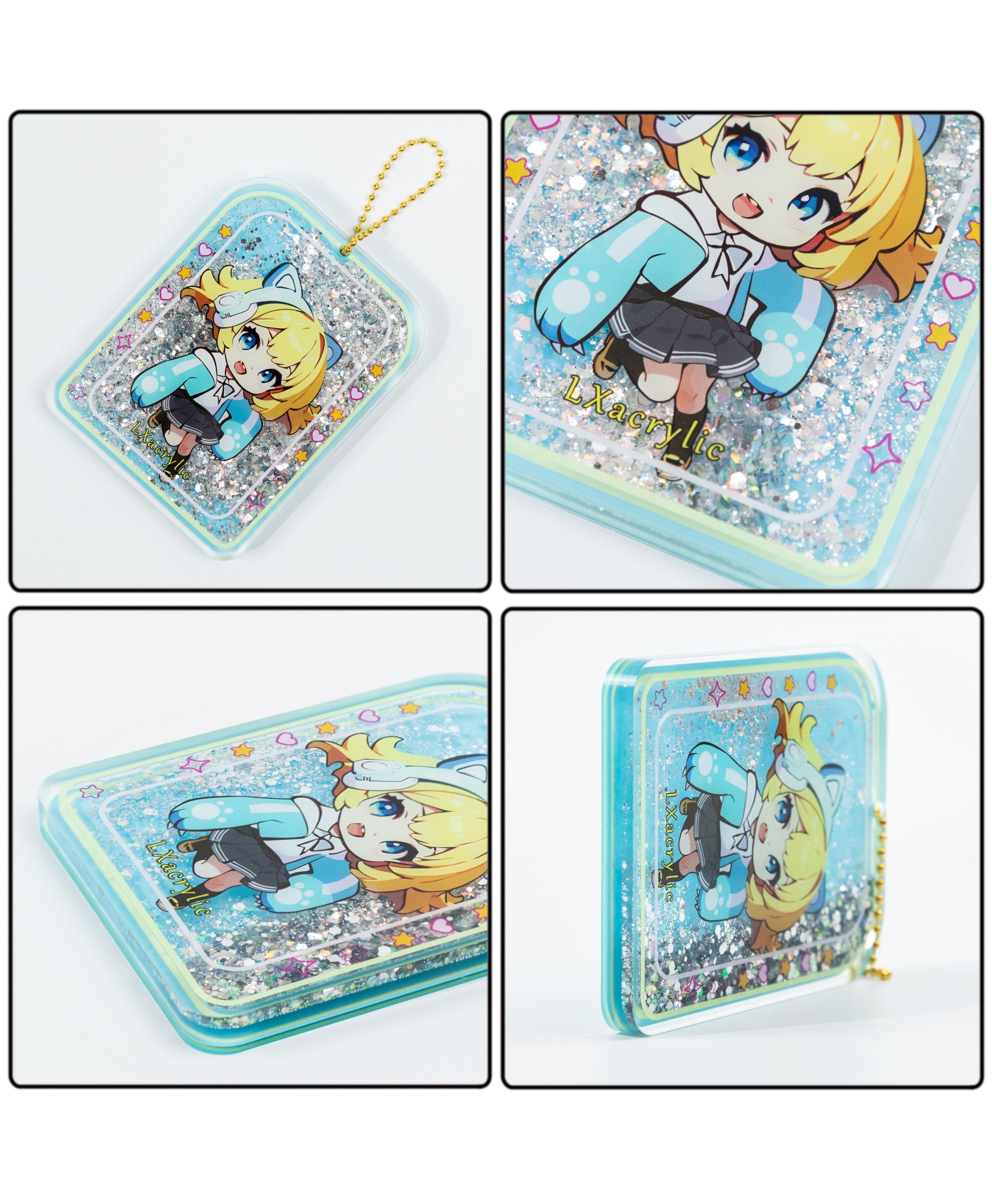 Custom Quicksand Keychain - Free Design Renderings & Samples, Low