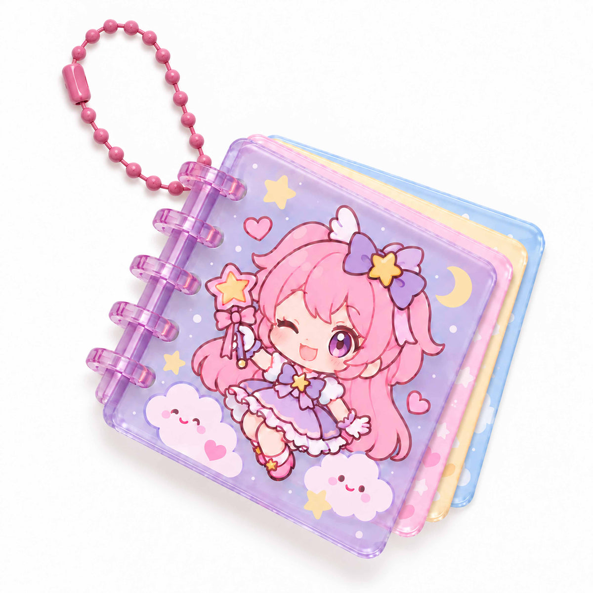Chibi magical girl mini acrylic binder charm