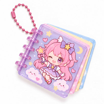 Chibi magical girl mini acrylic binder charm
