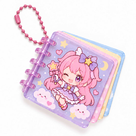 Chibi magical girl mini acrylic binder charm