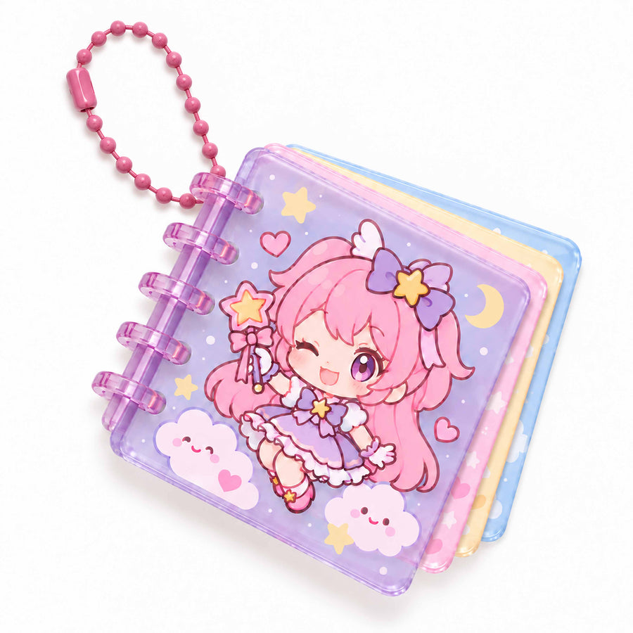 Chibi magical girl mini acrylic binder charm