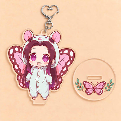 Custom detachable acrylic keychain standee chibi anime character decor