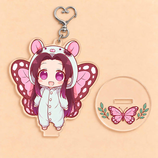 Custom detachable acrylic keychain standee chibi anime character decor
