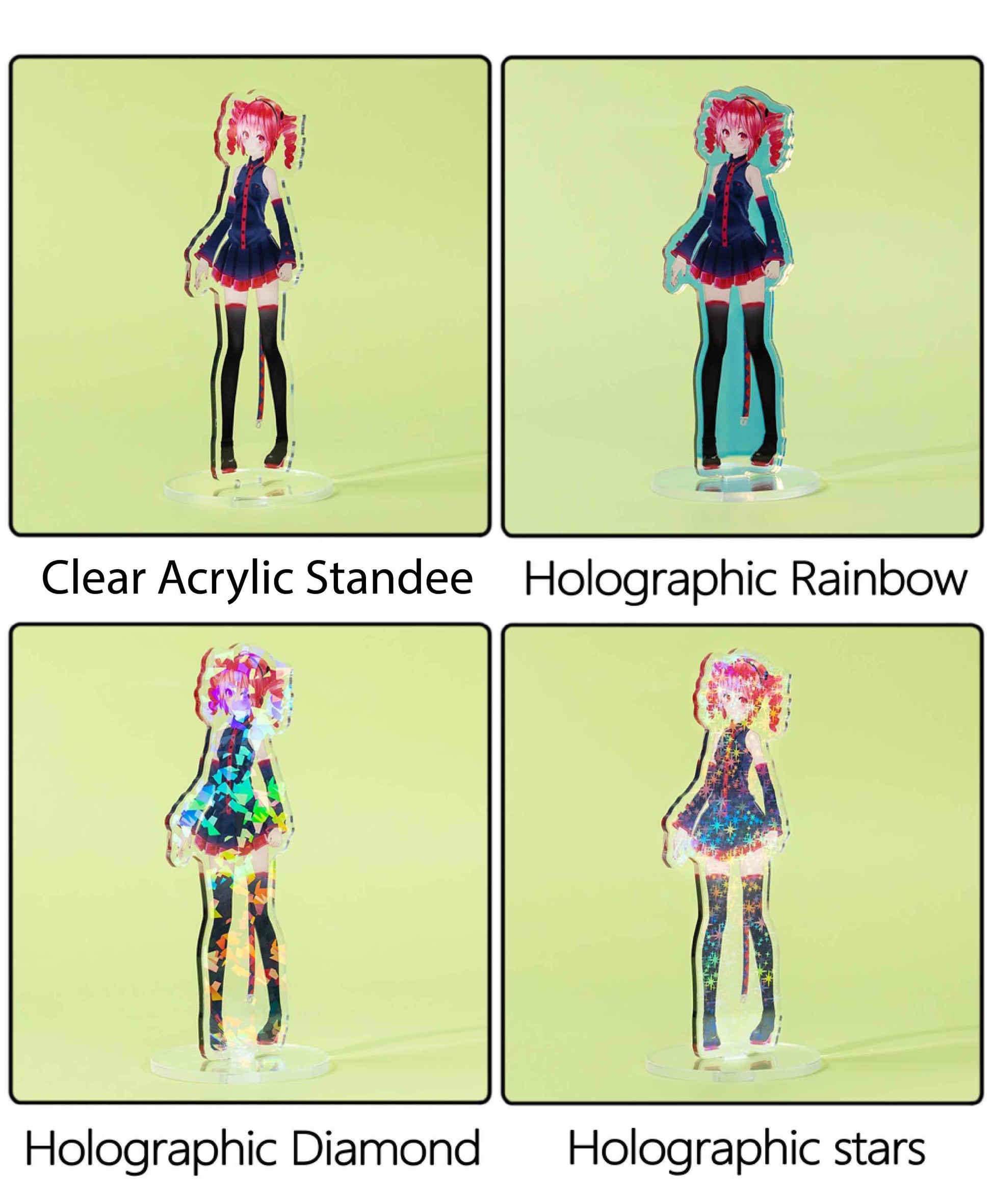 with vibrant printing and clear acrylic material