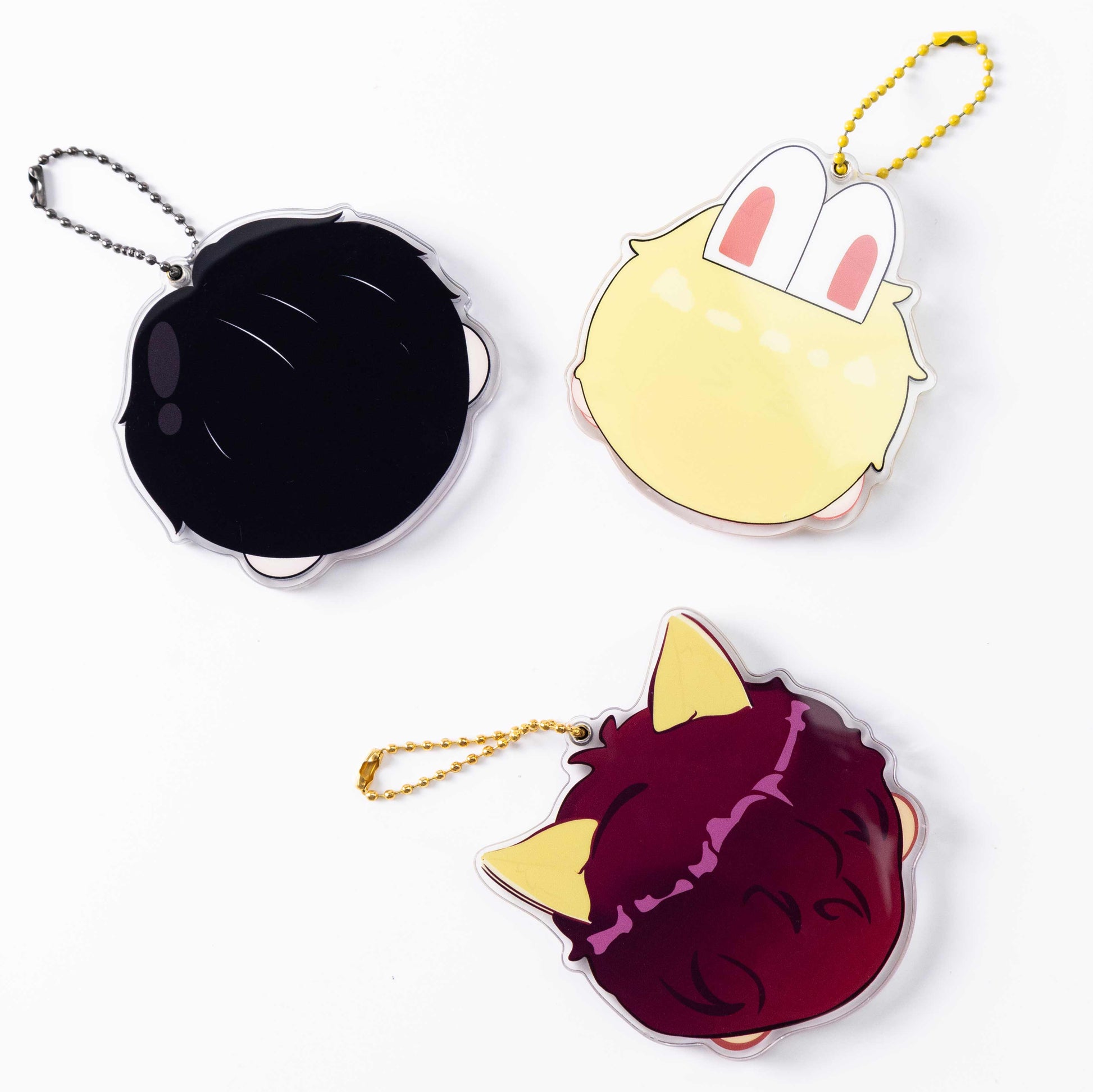 The back of the Yao Yao keychain can be customized with double-sided printing in various patterns and styles.