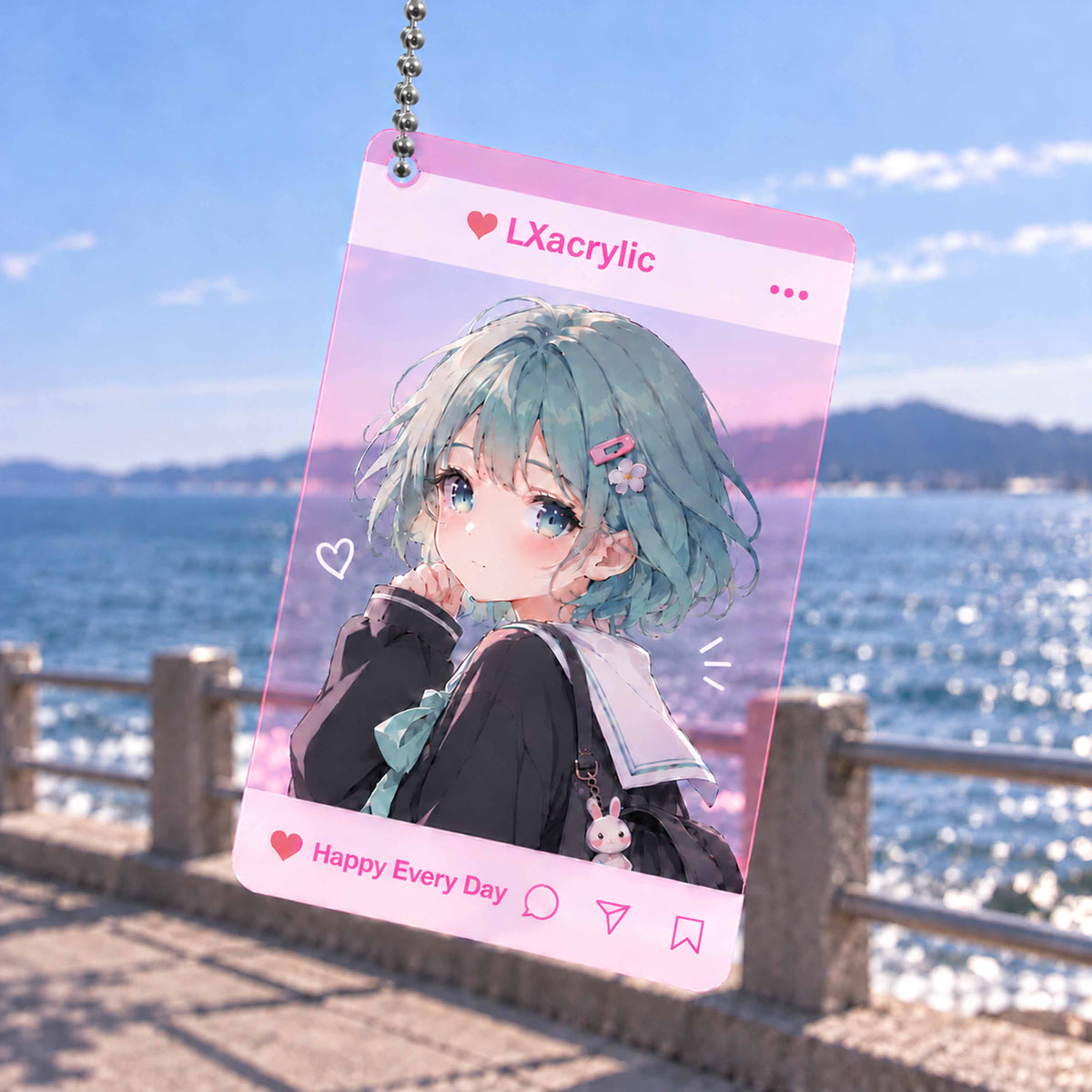 Custom printed semi‑transparent PVC card charm, creative present idea