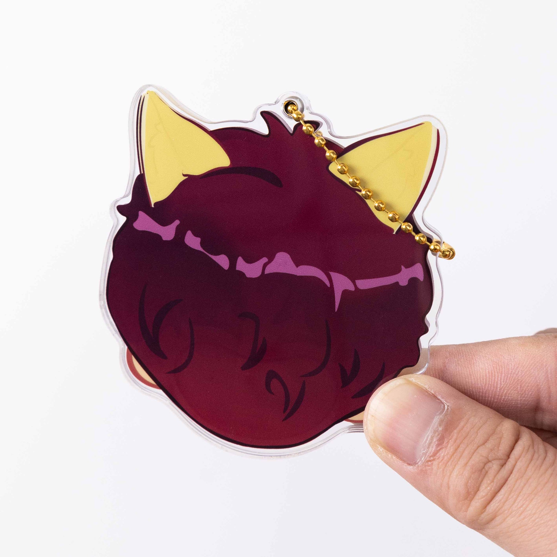The back of the Yao Yao keychain can be customized with double-sided printing.