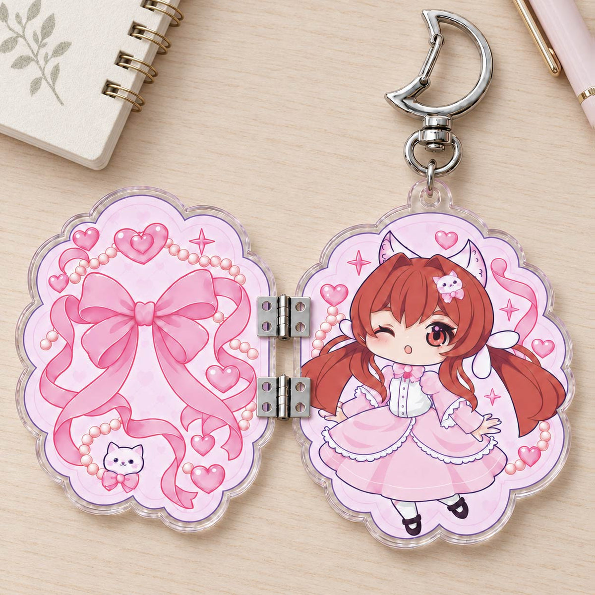 Custom Hinged Acrylic Keychains-LXacrylic