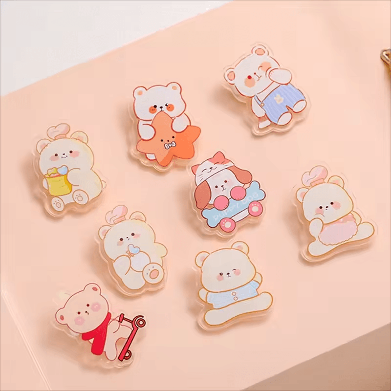Acrylic brooch manufacturer with custom shapes colors and printing options 