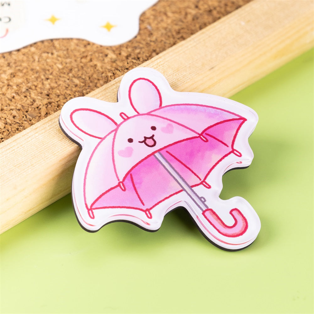 Custom-acrylic-fridge-magnet_-pink-umbrella-design