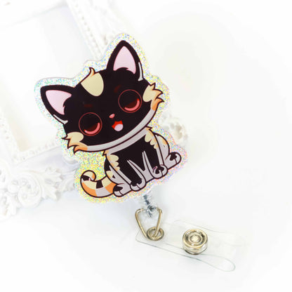 Personalized printed hologram badge reel, custom cartoon animal badge clip gift