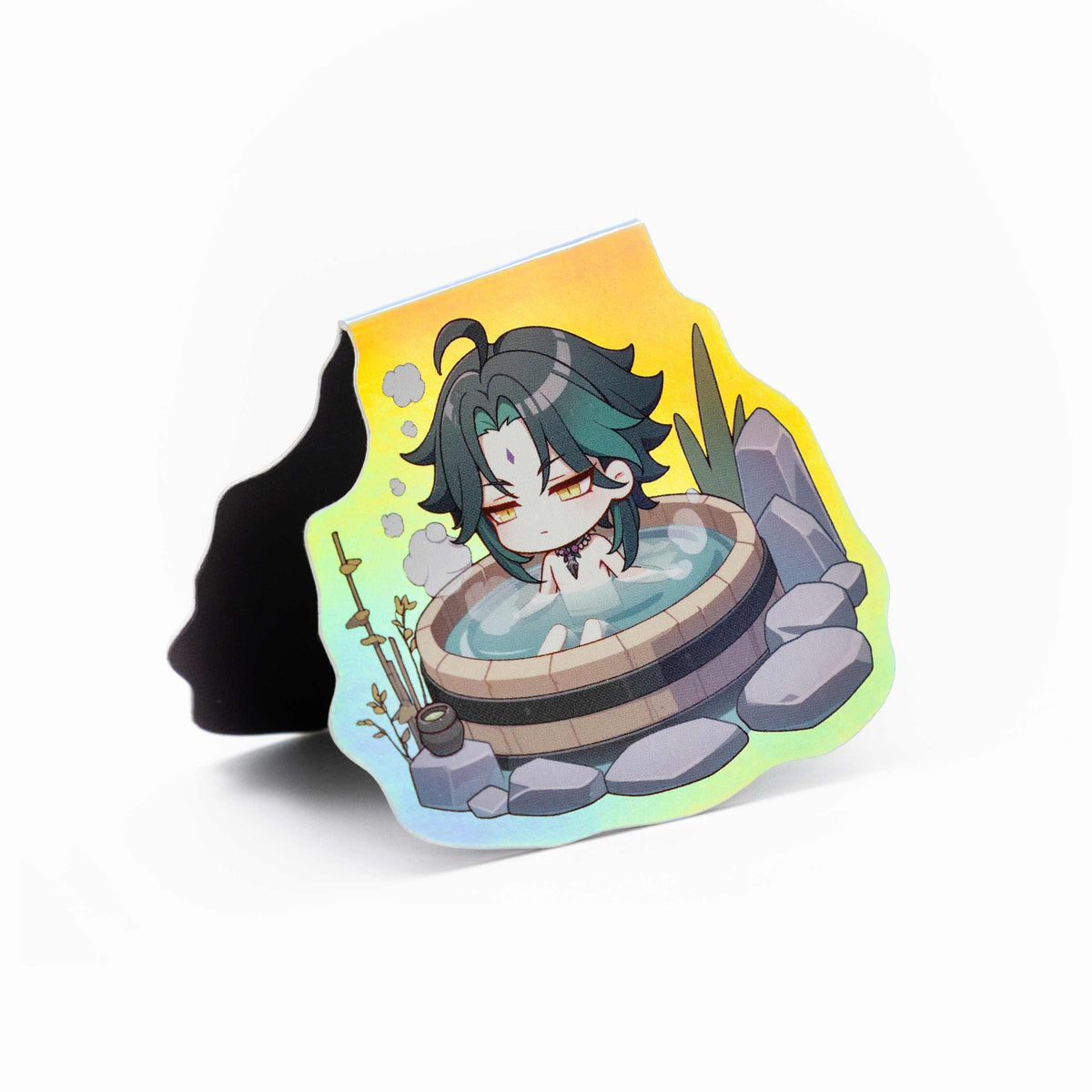 Custom shaped holographic magnetic bookmark,golden rainbow foil paper magnet page clip