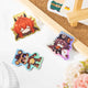 Assorted custom holographic gold foil magnetic bookmarks, cute chibi anime game character page markers, decorative cartoon book accessories
