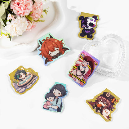 Custom holographic magnetic bookmarks bulk sample display, cartoon character page markers