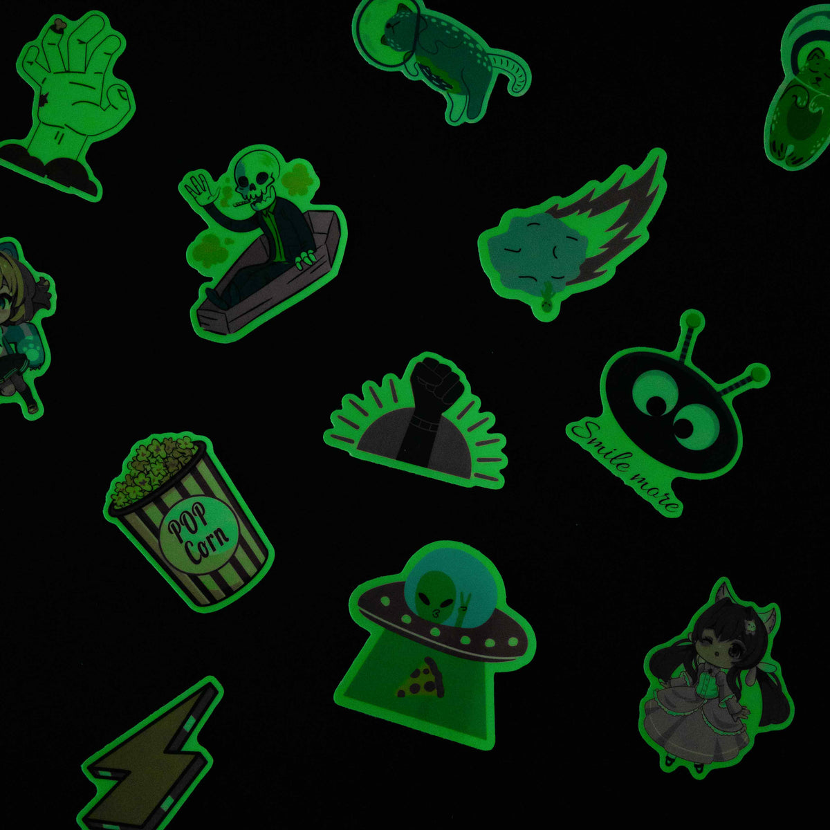 Custom Glow In The Dark Stickers