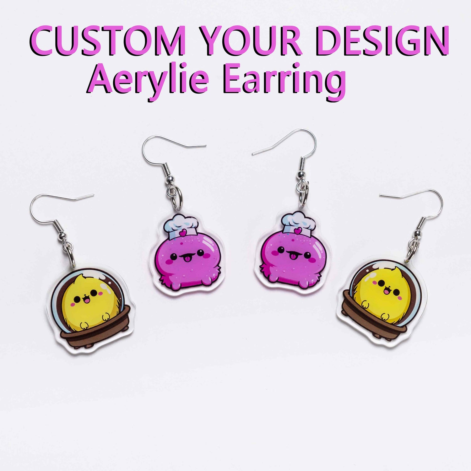 Custom acrylic earrings with personalized shapes and premium acrylic jewelry design