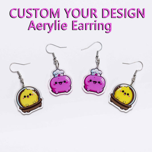 Custom acrylic earrings with personalized shapes and premium acrylic jewelry design