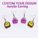 Custom acrylic earrings with personalized shapes and premium acrylic jewelry design