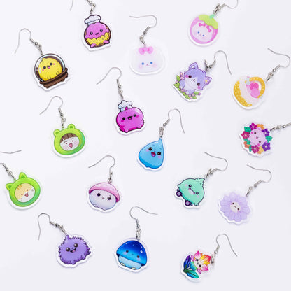 Wholesale acrylic earrings production with custom printing and special effects