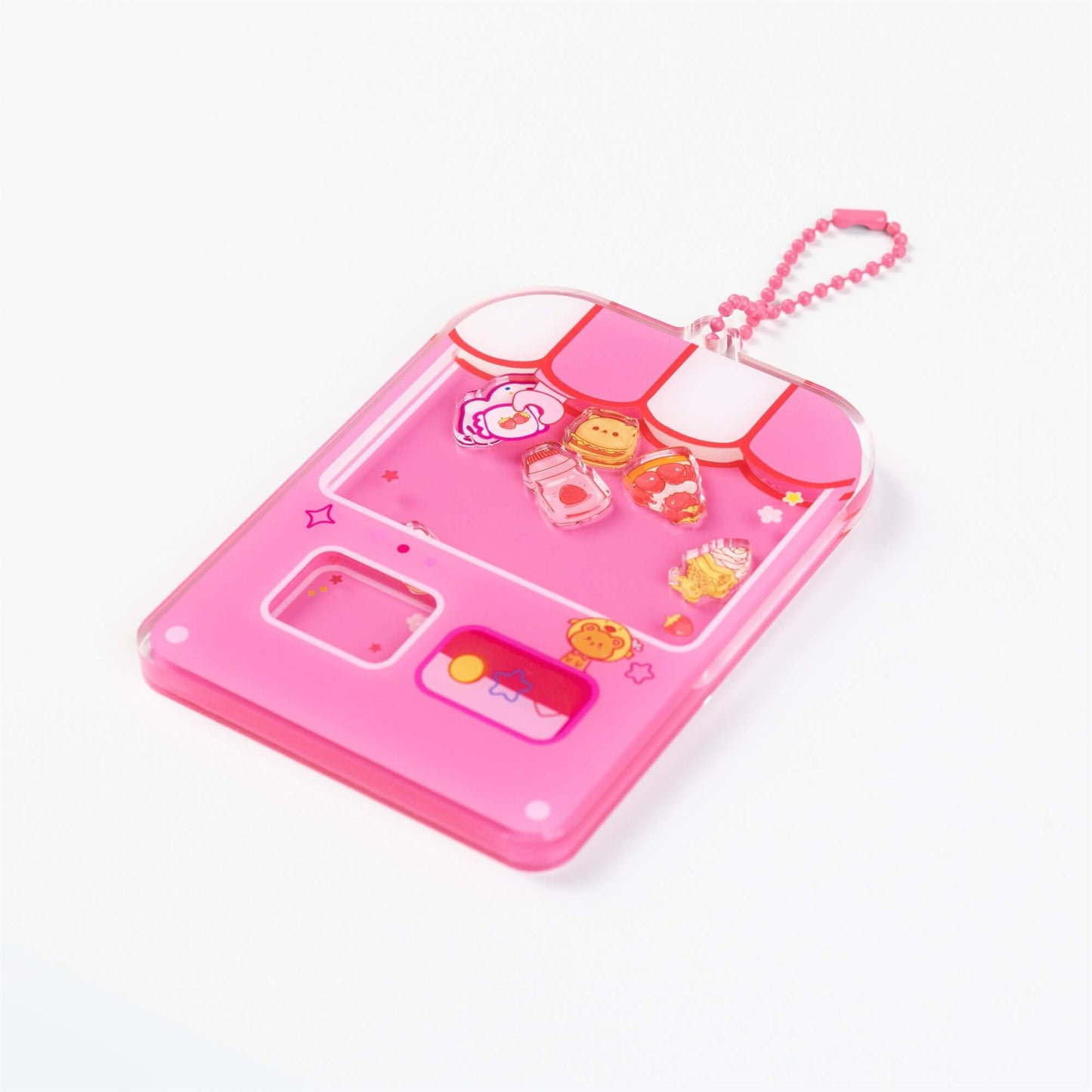 Custom acrylic shaker keychain for artist merchandise and gifts