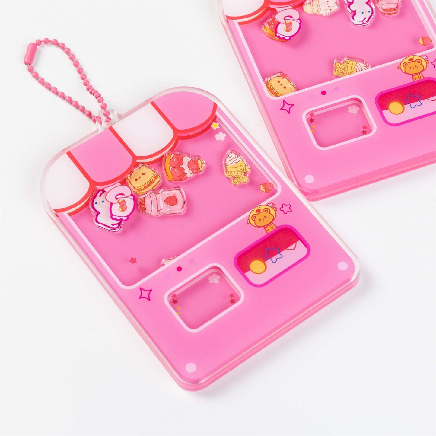 Wholesale custom shaker acrylic keychains with personalized designs