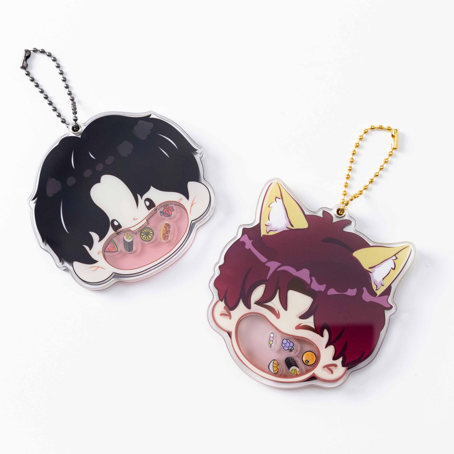 Cartoon acrylic rocking keychain, minimum order 1 piece