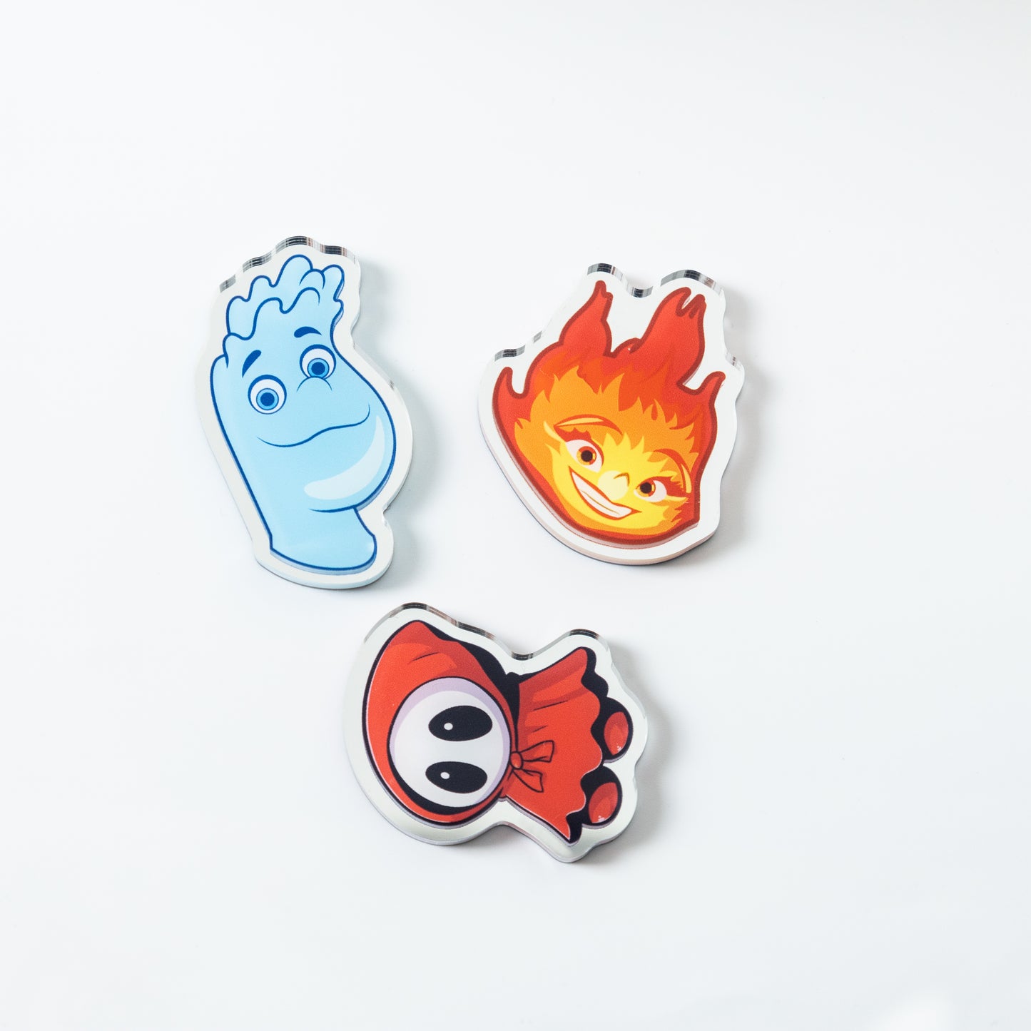 Custom mirror acrylic brooch