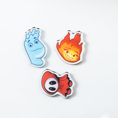 Custom mirror acrylic brooch