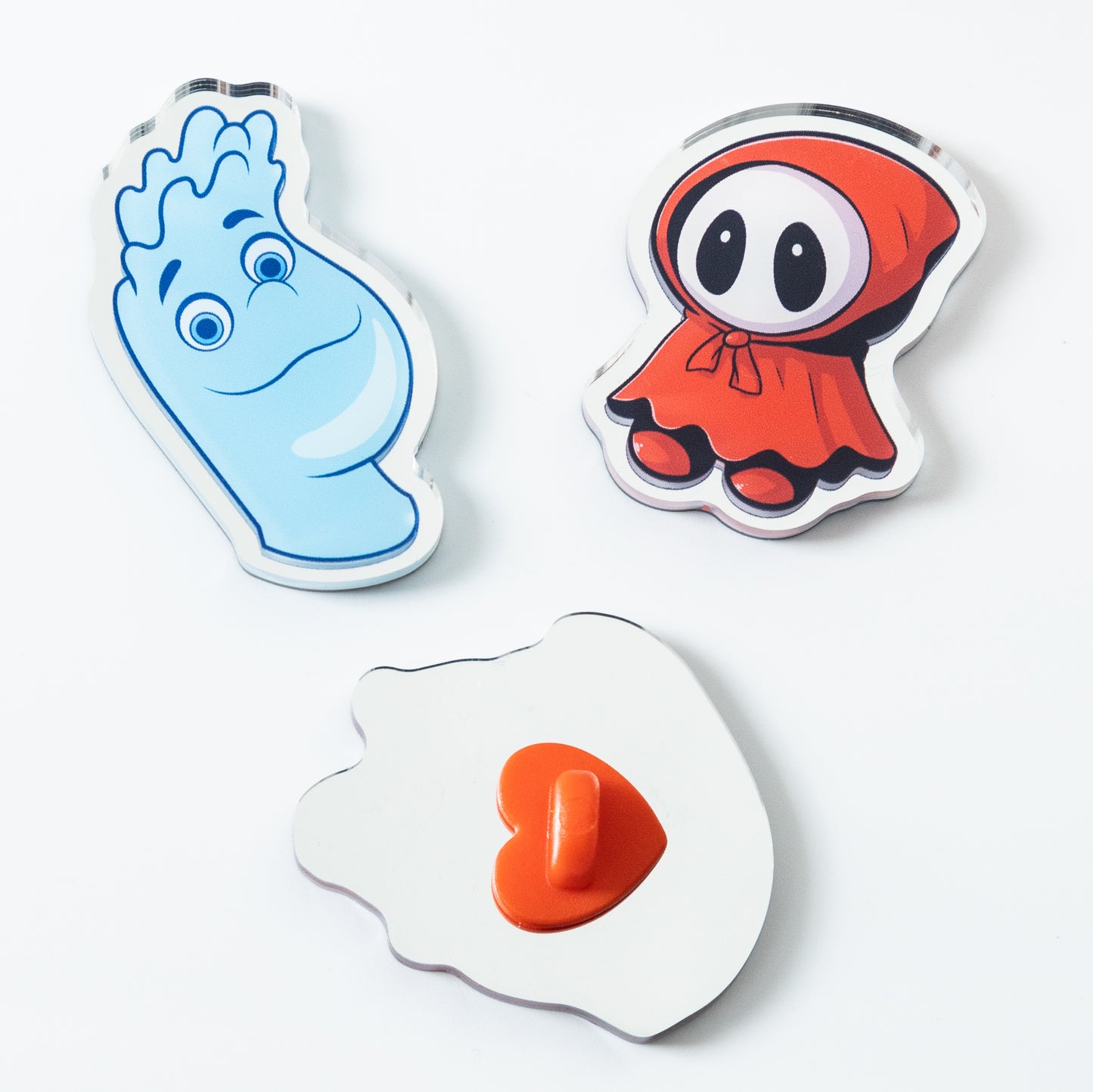 Custom mirror acrylic brooch