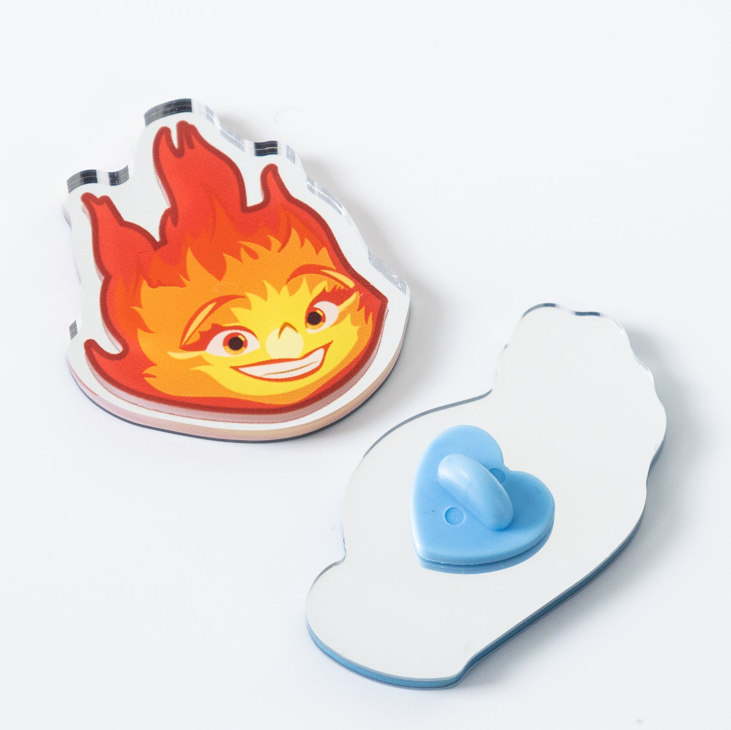 Custom mirror acrylic brooch