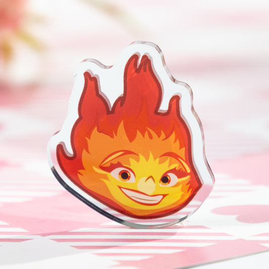 Custom mirror acrylic brooch