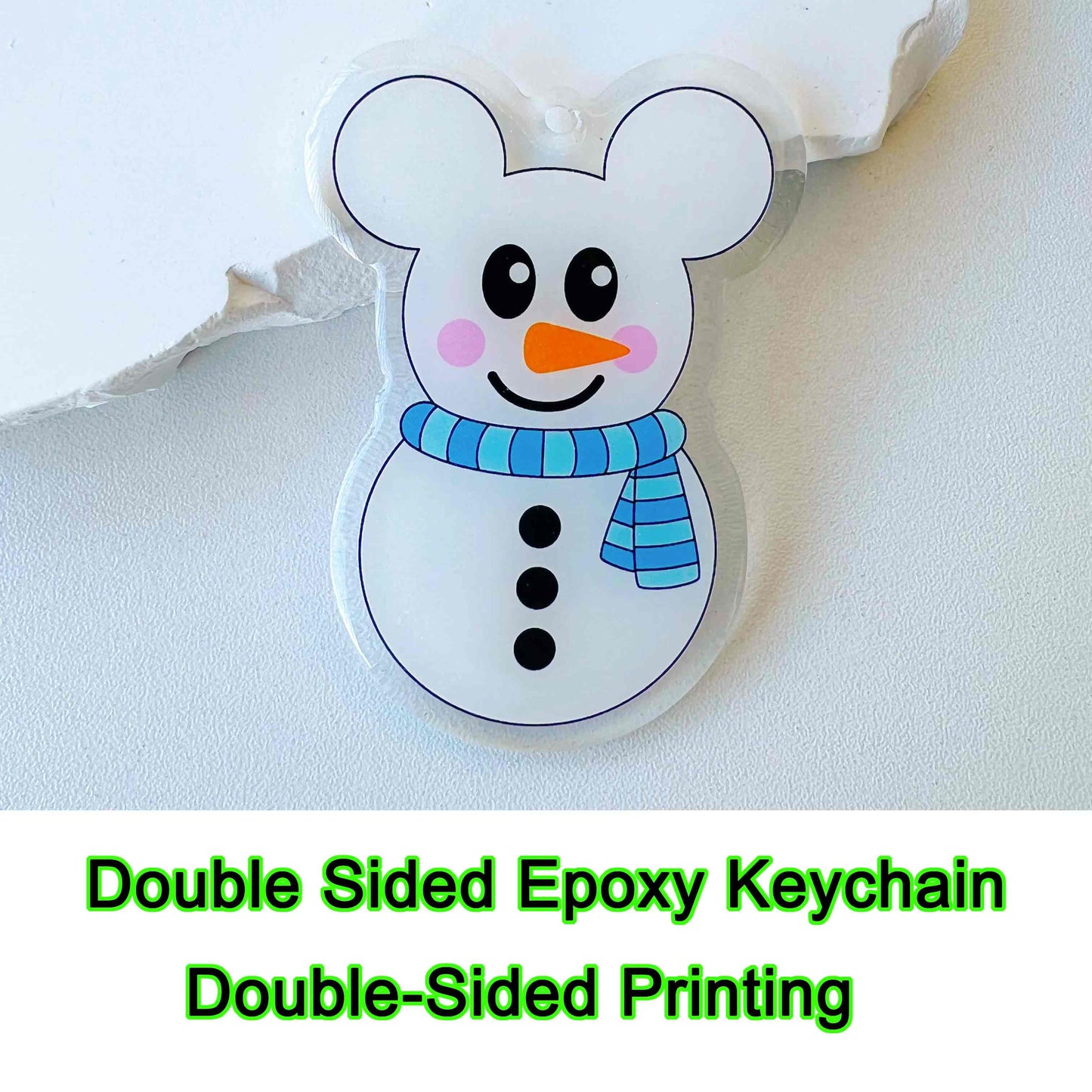 Double Sided Epoxy KeychainDouble-Sided Printing