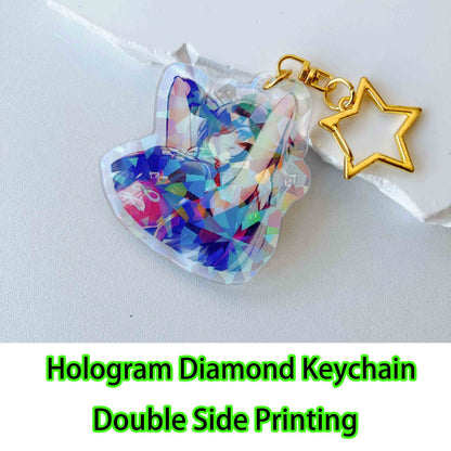 Hologram-Diamond-KeychainDouble-Side-Printing