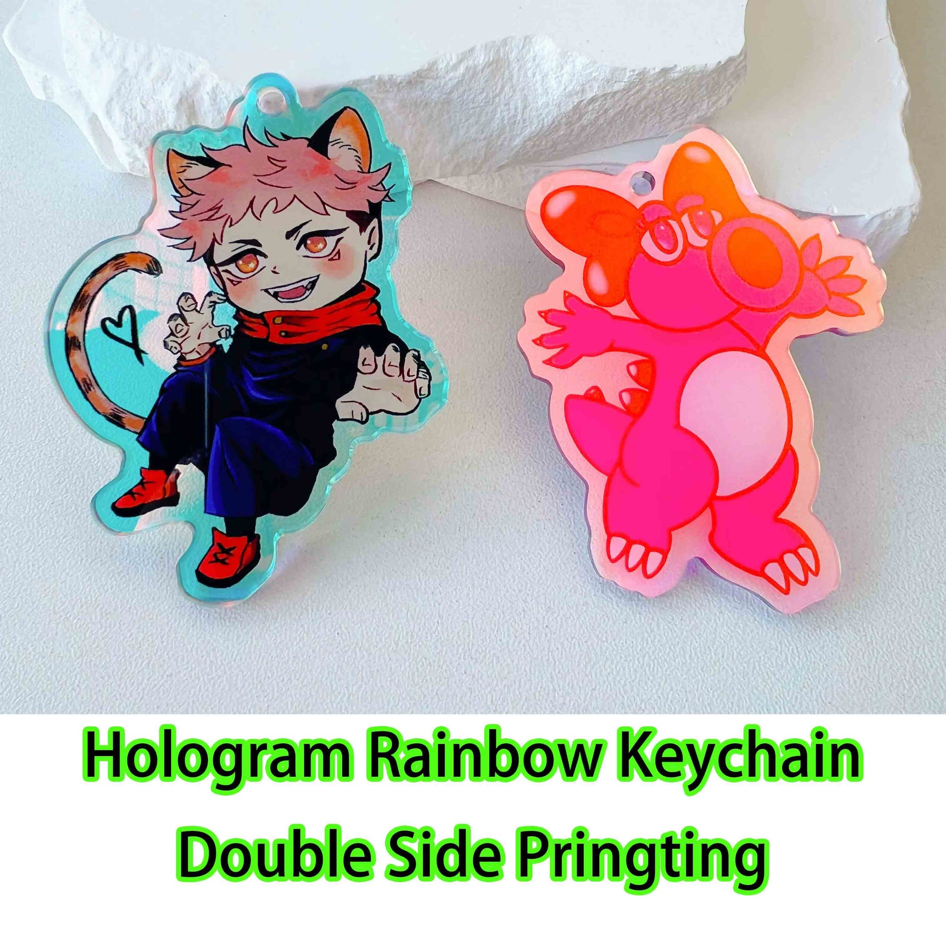 Hologram-Rainbow-KeychainDouble-Side-Pringting