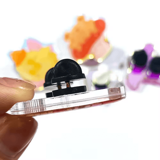 Personalized acrylic pin brooch for brands creators and custom merchandise