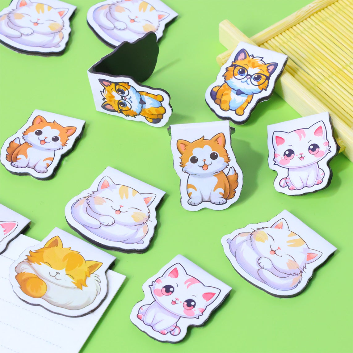 Personalized magnetic bookmark with custom shapes and creative artwork 