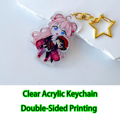 Custom Logo Acrylic Keychain Cat Dog ID Charm Print Holographic Personal Photo Pet Souvenir Birthday Gift Tag Name Key Chain