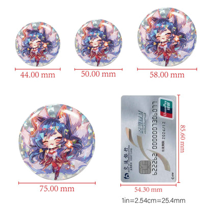 Size comparison chart, multiple diameters available, LXacrylic low minimum order quantity. 