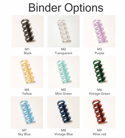 Assorted transparent binder rings hardware for custom mini acrylic charm