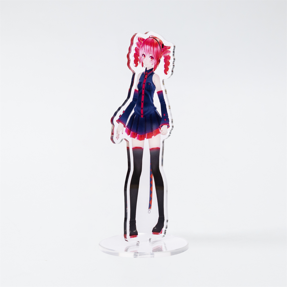 Custom acrylic standee with personalized design and premium display base