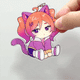 Product demo video: custom acrylic charm with detached swingable tail, highlights the dual-piece acrylic construction